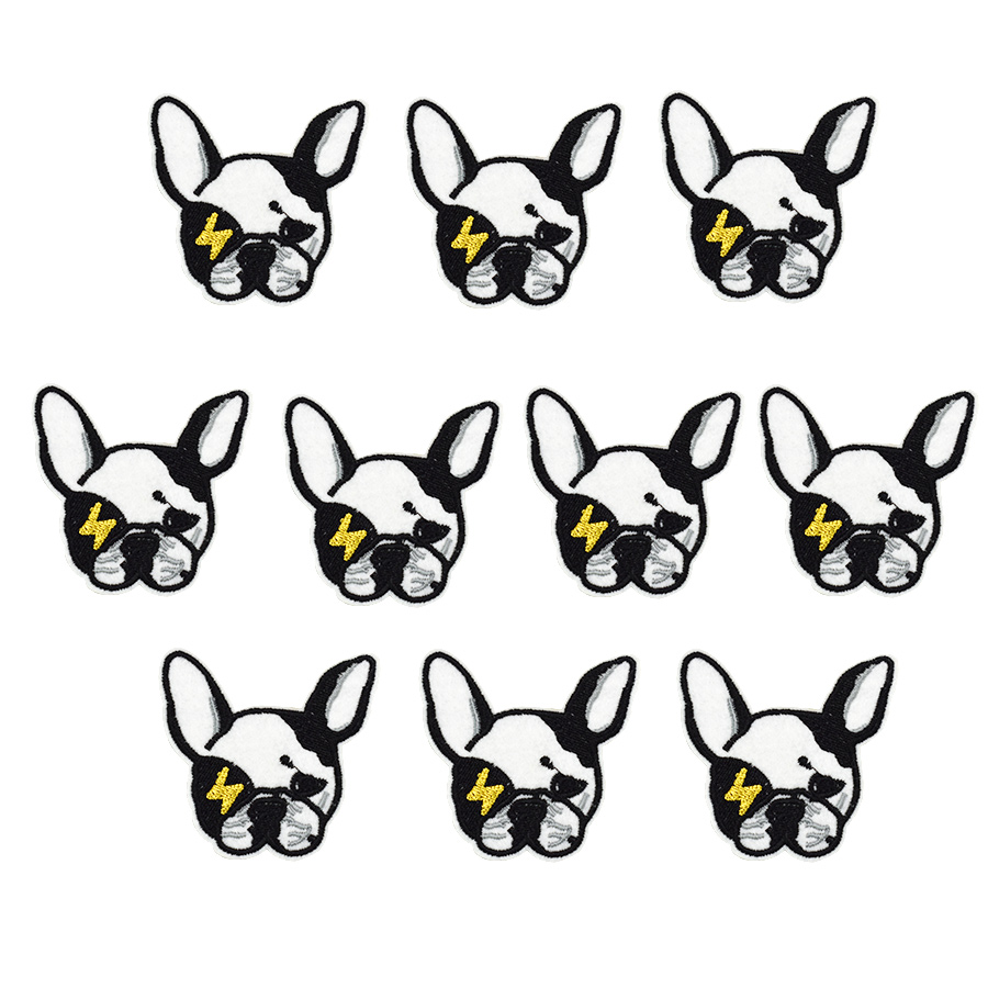 1PCS Bulldogs Iron on Transfer Applique Patch for Clothing Bags Embroidery Patches for Garment Dress DIY Sew on Embroidery Badge, Black
1PCS Bulldogs Iron on Transfer Applique Patch for Clothing Bags Embroidery Patches for Garment Dress DIY Sew on Embroidery Badge, Black