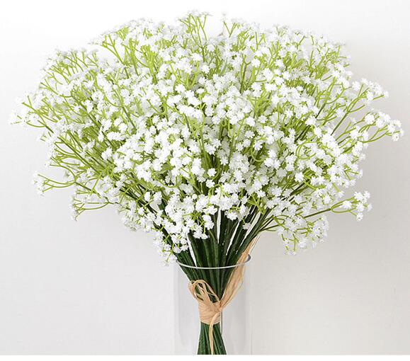 Artificial PU Gypsophila Bouque Flowers Wedding Fake Babysbreath Flowers Christmas Party Table Decoration Bouquet Simulation Babys' Breath P