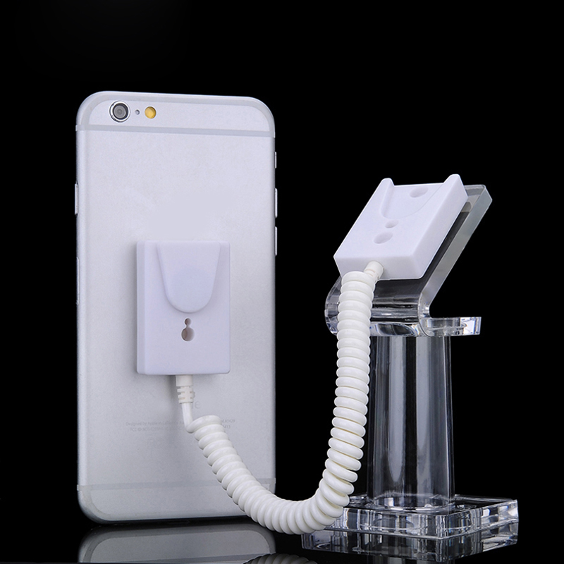 50pcs Acrylic mobile phone security display stand holder with retractable cable anti-theft for all handhelds exhibit mp3 controller etc