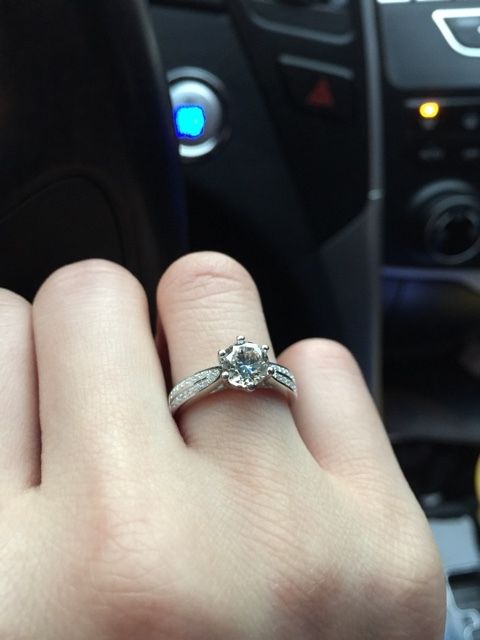 Free shipping Round cut Hot 4ct Topaz Diamonique simulated dia 14KT white Gold Filled GF Engagement Women Wedding Ring Sz 5-11