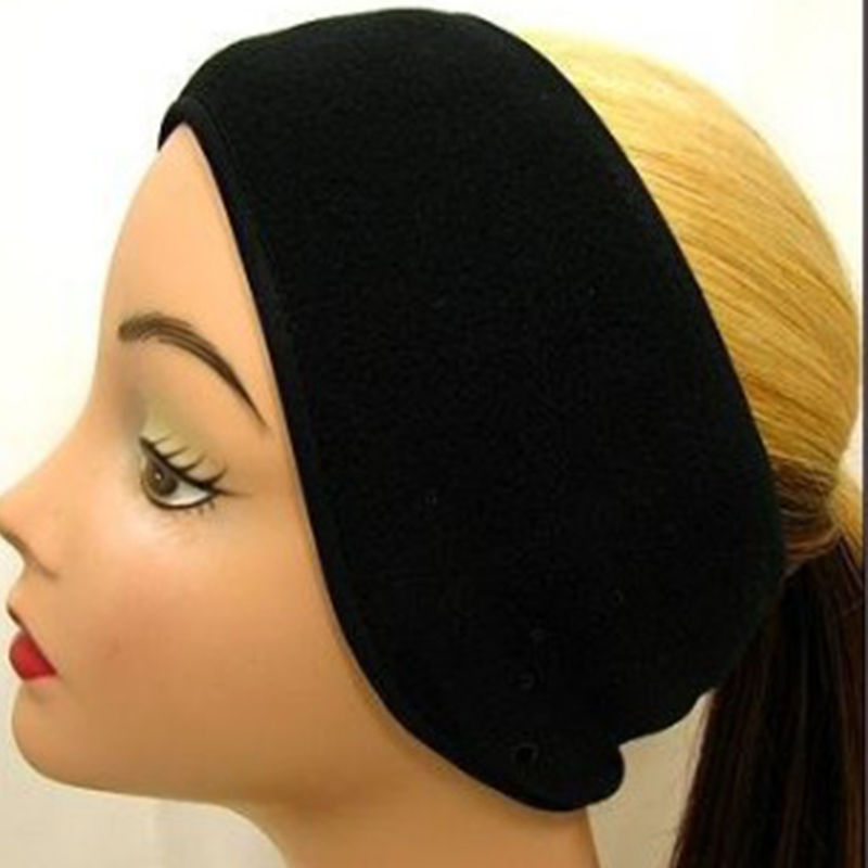 

Wholesale-Winter Popular Neutral Mens Womens Fleece Earband Stretchy Headband Earmuffs Ear Warmers Black Hot
