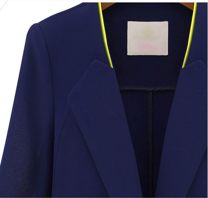 Celeb Womans OL Lapel zipper Fifth sleeve Slim Suit Jacket Thin Blazers Coat UK Store