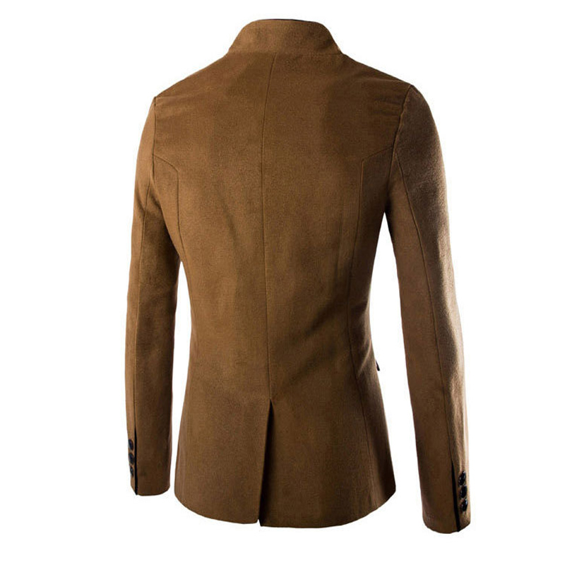 Wholesale-New winter men's casual woolen tunic collar small suit jacket coat brand-clothing jacket men's suit jacket men