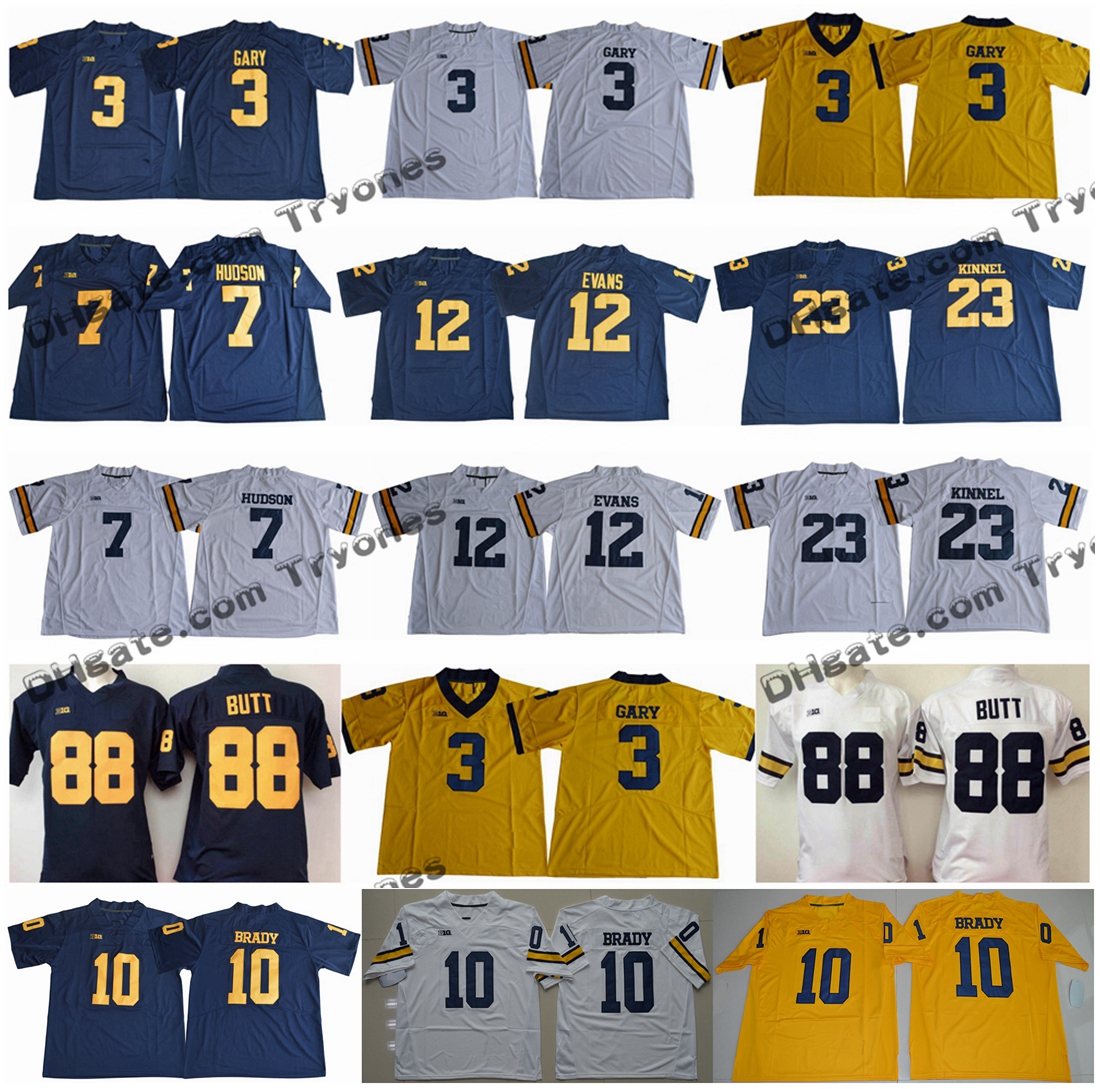 2018 Michigan Wolverines 3 Rashan Gary 88 Jake Butt 12 Chris Evans 23 Kinnel 7 Khaleke Hudson 10 Tom Brady College Football Jersey, Yellow 10
2018 Michigan Wolverines 3 Rashan Gary 88 Jake Butt 12 Chris Evans 23 Kinnel 7 Khaleke Hudson 10 Tom Brady College Football Jersey, Yellow 10