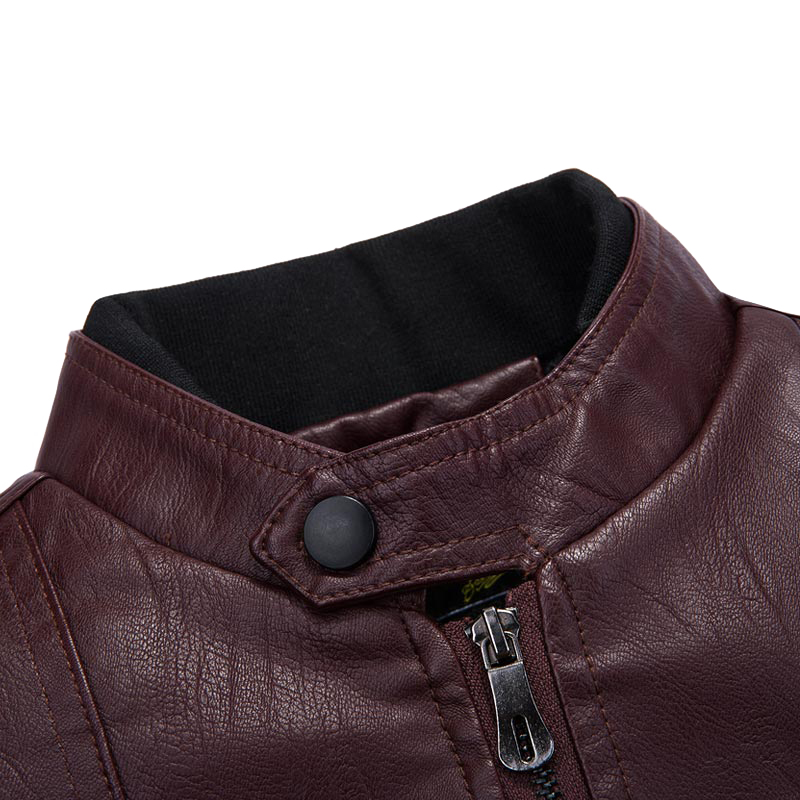 Wholesale- BOYUAN Leather Jacket Leren Jas Heren Chaquetas De Cuero Hombre 2017 Leather Biker Jackets For Men Black Leather Jacket Men B627