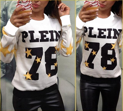 2015 Women' pullover Sweatshirts Autumn Fashion 78 Printing Hoodies Woman Shirts FG1511, White
2015 Women' pullover Sweatshirts Autumn Fashion 78 Printing Hoodies Woman Shirts FG1511, White
