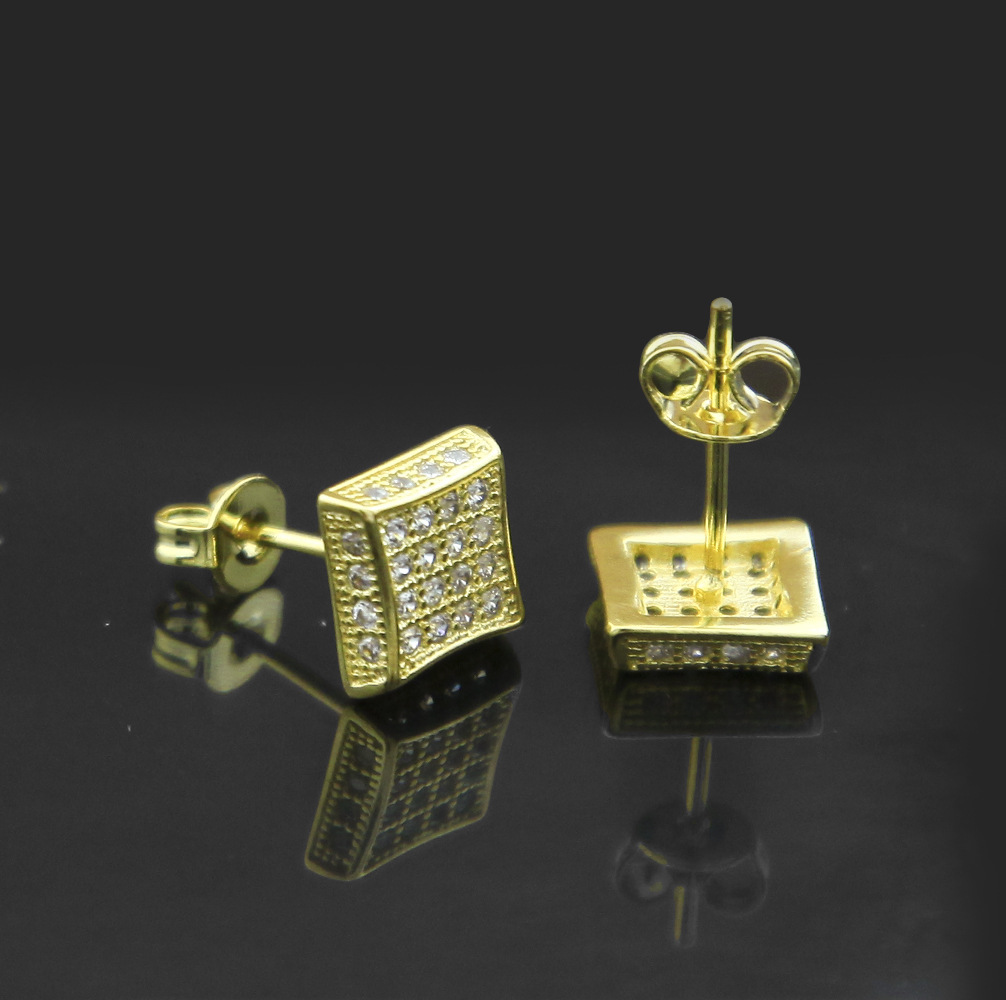 2017 fashion Mens women HIP HOP square Stud Earrings gold filled Cubic Zircon CZ Earrings wedding party jewelry TOP quality
2017 fashion Mens women HIP HOP square Stud Earrings gold filled Cubic Zircon CZ Earrings wedding party jewelry TOP quality