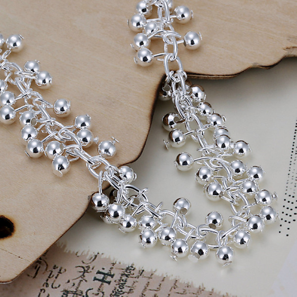 Hot sale best gift 925 silver Light Grape bracelet DFMCH017,Brand new fashion 925 sterling silver plated Chain link bracelets high grade