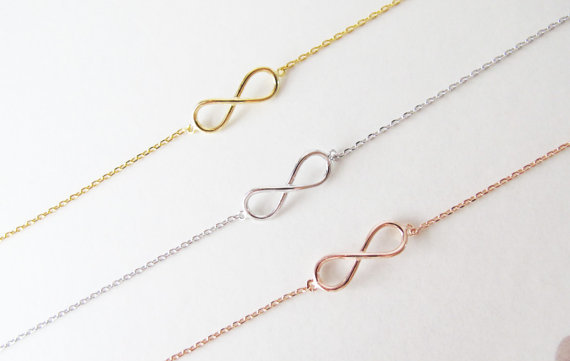 10PCS Gold Silver Unique Simple Infinity Bracelets Men Cute One Direction Infinite Bracelet Number Figure 8 Eight Bracelet