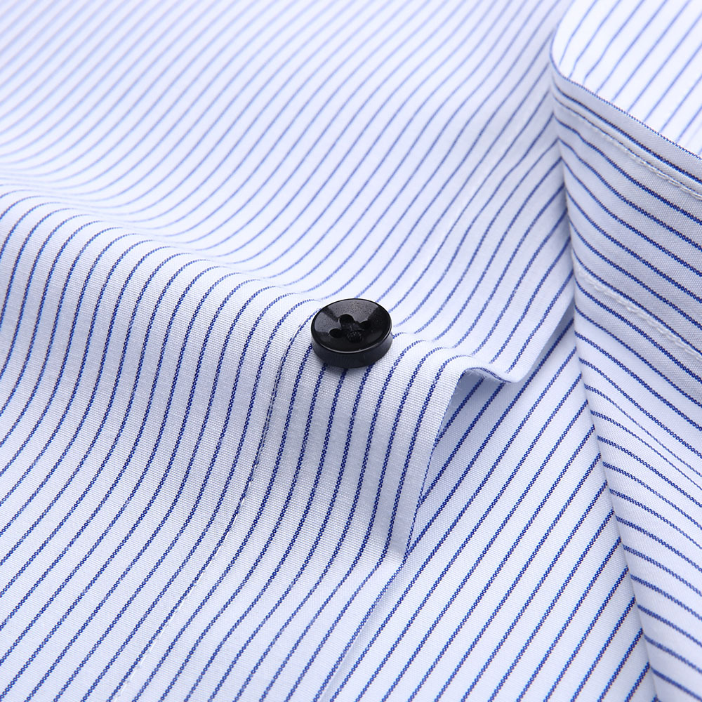 Wholesale- New Arrival Brand Men's Striped Shirts Casual Social Business Formal Shirt High Quality Short Sleeve Dress Shirt For Men