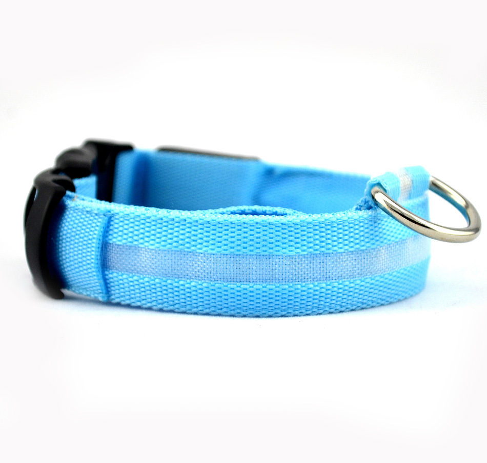 Nylon Light Night Safety Flashing Glow Supplies Pet Cat Collars Dog Accessories For Small Dogs Collar LED