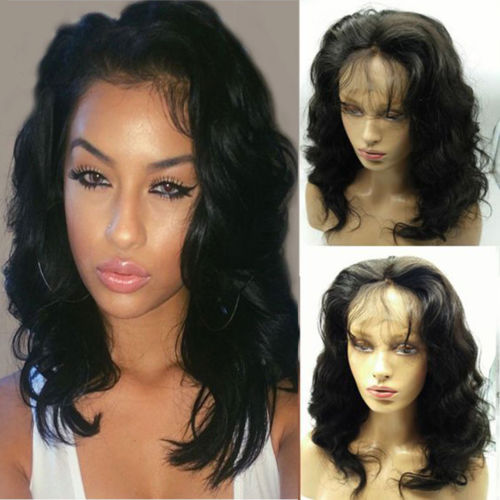 Virgin unprocessed natural wavy hd transparent wigs 180% density bob human hair lace frontal wig full body wave for black women diva1