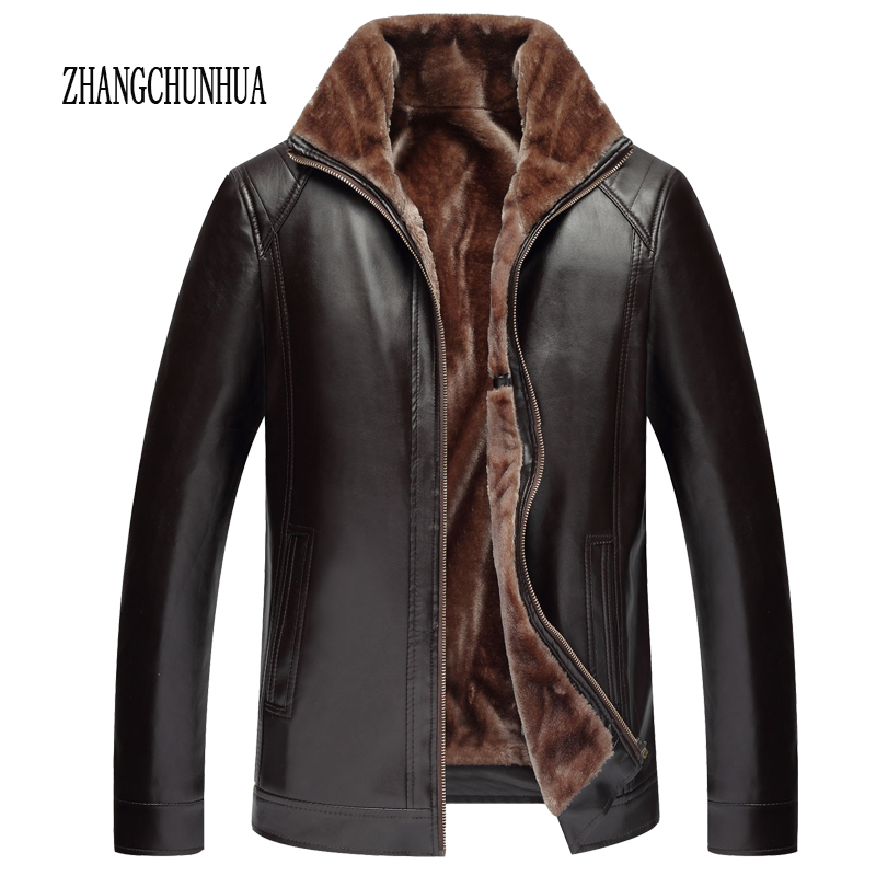 Wholesale- ZHANGCHUNHUA Winter Leather Jacket 2017 Men's Casual Fashion Jackets Zipper Faux Fur Men High Quality Coat Plus Size 100 kg, Black
Wholesale- ZHANGCHUNHUA Winter Leather Jacket 2017 Men's Casual Fashion Jackets Zipper Faux Fur Men High Quality Coat Plus Size 100 kg, Black