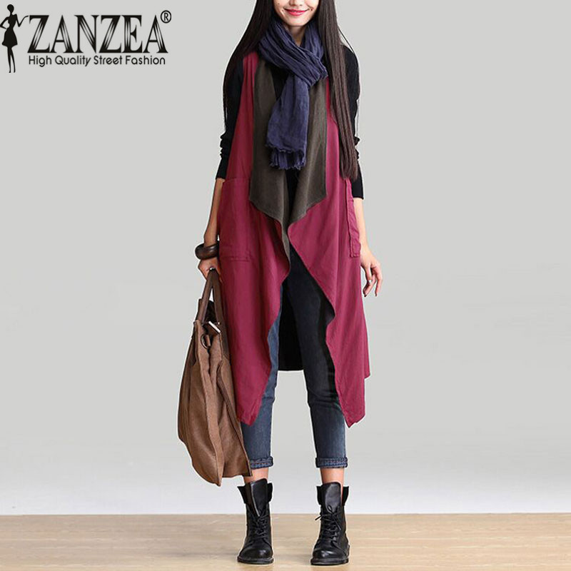 Wholesale-Outerwear 2016 Autumn Women Casual Waterfall Irregular Sleeveless Long Trench Coat Solid Loose Outwear Cardigan Reversible Wear, Purplegray
Wholesale-Outerwear 2016 Autumn Women Casual Waterfall Irregular Sleeveless Long Trench Coat Solid Loose Outwear Cardigan Reversible Wear, Purplegray