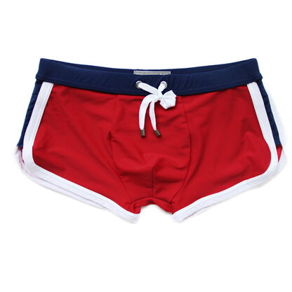 Wholesale-Men's Brand Patchwork Swimwear Swimming Trunks Fashion Swim Briefs Shorts For Brand Beach Wear Bathing Suit Spandex Nylon S-XL