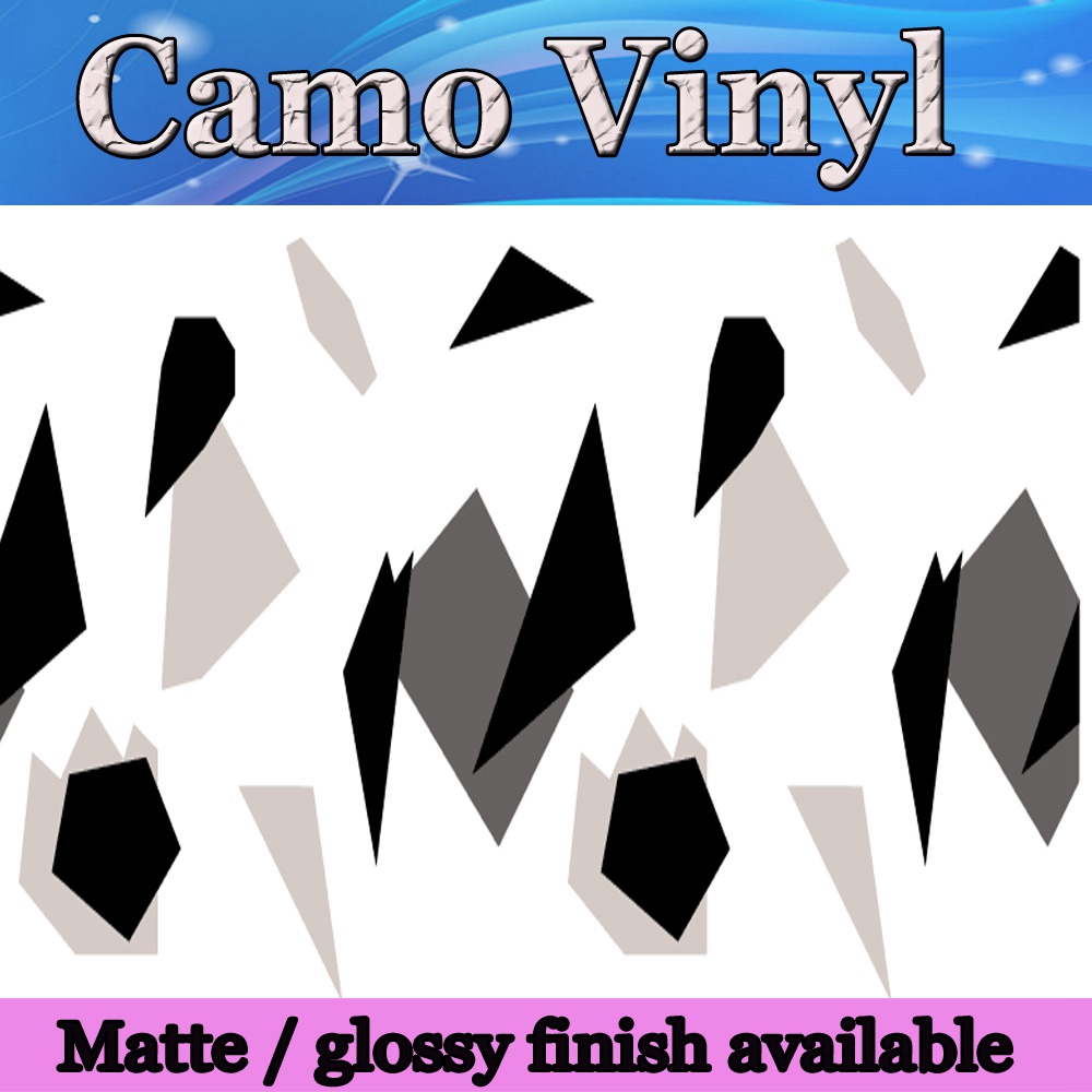 Large balck white Pixel Camoulfage vinyl car wrapping film arctic Camo Film for Vehicle covering styling with Air Free size 1.52x30m/5x98ft