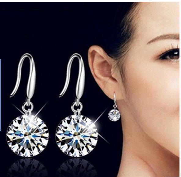 Dangle Earring 925 Sterling Silver Wedding Earrings for Women with Stones Earings Fashion Jewelry