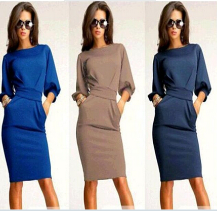 Wholesale-Plus Size Sexy knee length Women Dress 2016 Fashion Casual Women Winter Dress Slim Long Stretch Work Dresses LBD3085, Blue
Wholesale-Plus Size Sexy knee length Women Dress 2016 Fashion Casual Women Winter Dress Slim Long Stretch Work Dresses LBD3085, Blue