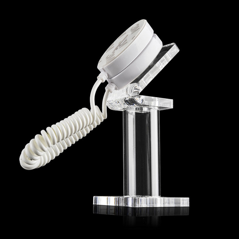 50pcs Acrylic mobile phone security display stand holder with retractable cable anti-theft for all handhelds exhibit mp3 controller etc