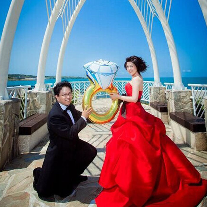 43 Inches Funny Big Diamond Ring Balloon 2015 New Fashion Party Wedding Decorations Diamond Ring Balloon Make a Proposal Wedding Gifts