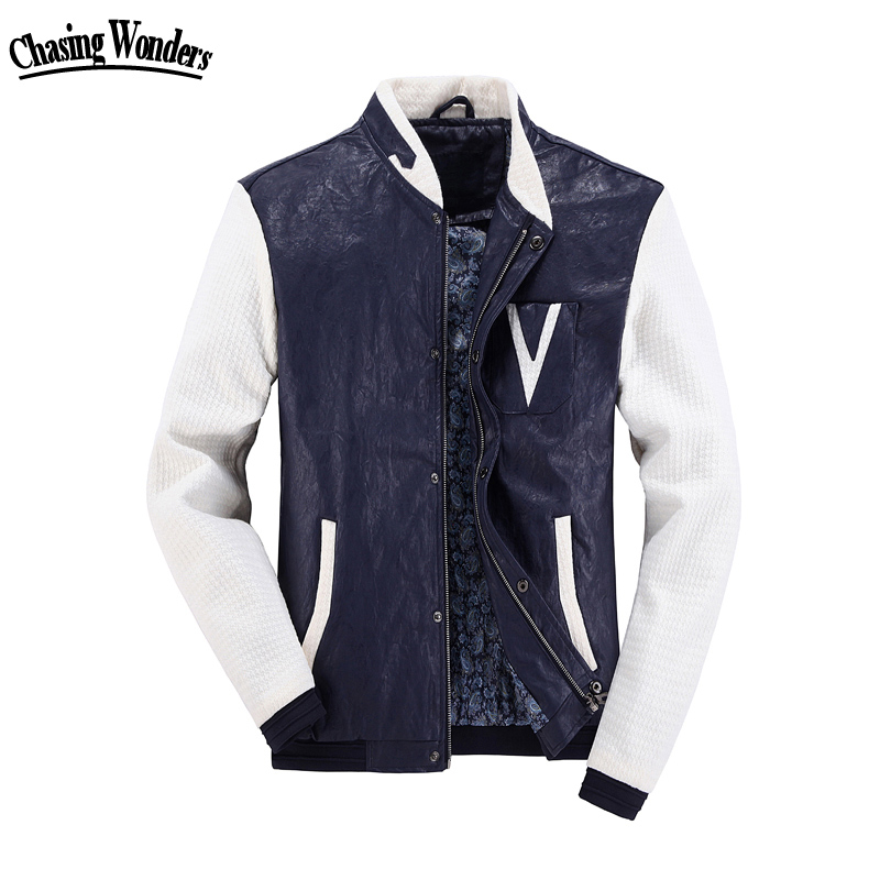 Fall-PU Bomber Letterman Jacket Men Coat Windbreaker College Baseball Veste Homme Manteau Abrigo Chaqueta Hombre Ceket Heren Jassen