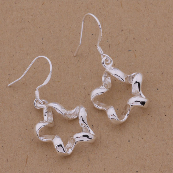 Pretty unique swirl star tag Fashion (Jewelry Manufacturer) 20 pcs a lot earrings 925 sterling silver jewelry factory price Fashion