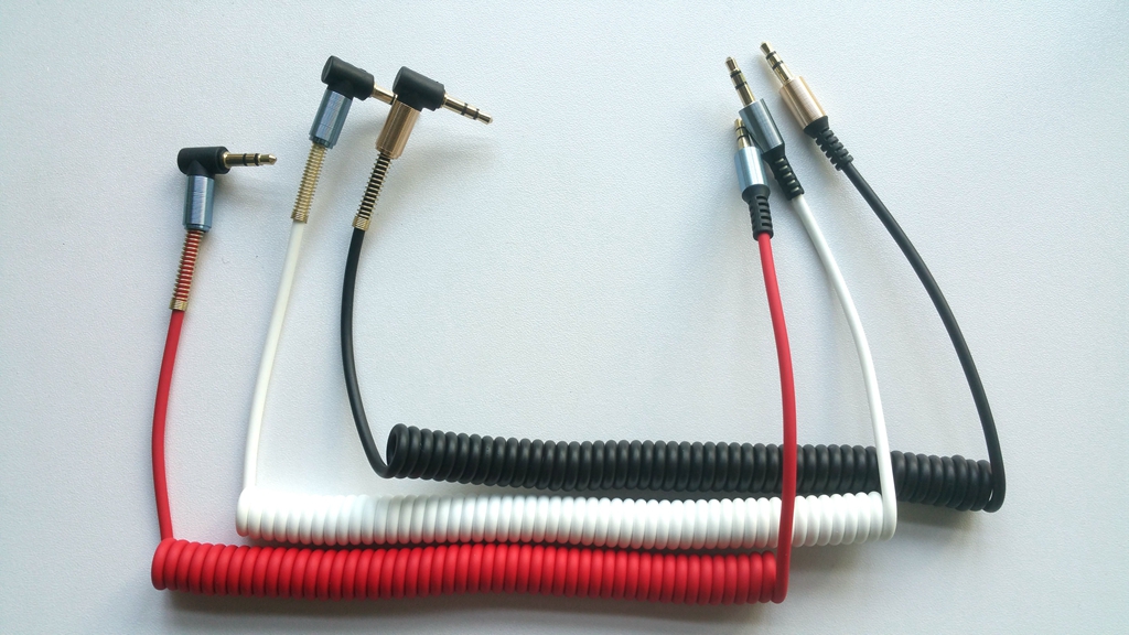 1.8m 3.5mm male to male L Plug Stereo AUX spring Audio Cable 100+ via DHL, Mixed color
1.8m 3.5mm male to male L Plug Stereo AUX spring Audio Cable 100+ via DHL, Mixed color
