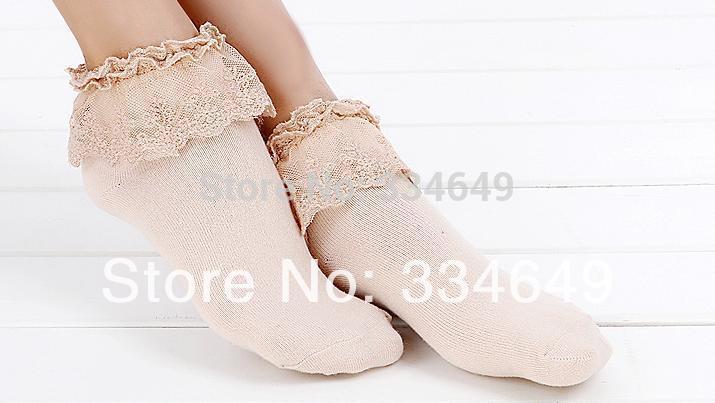 free shipping cute women soft Lace Ruffle Frilly Ankle Socks Ladies Princess Girl #5532
