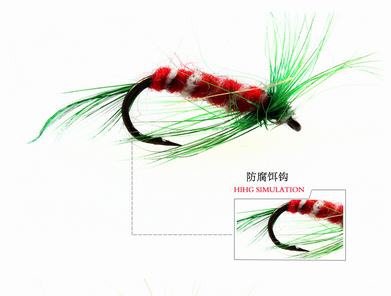 96PCS Flies for Fishing Mixed Fly Fishing bait Feather hook Bionic bait variety of colors Fishing necessary High quality