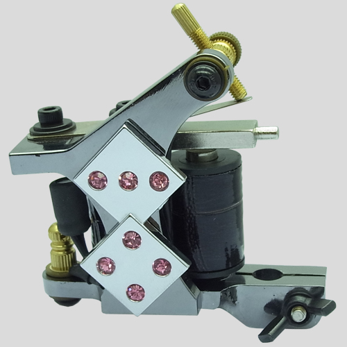 2PCS Diamond Golden Crystal Tattoo Machine Random Style (Color)