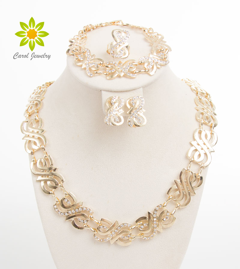Fashion Jewelry Sets For Women Wedding Bridal Party Crystal Gold Plated Fine Statement Necklace Earrings Bracelet Rings Set, Golden
Fashion Jewelry Sets For Women Wedding Bridal Party Crystal Gold Plated Fine Statement Necklace Earrings Bracelet Rings Set, Golden