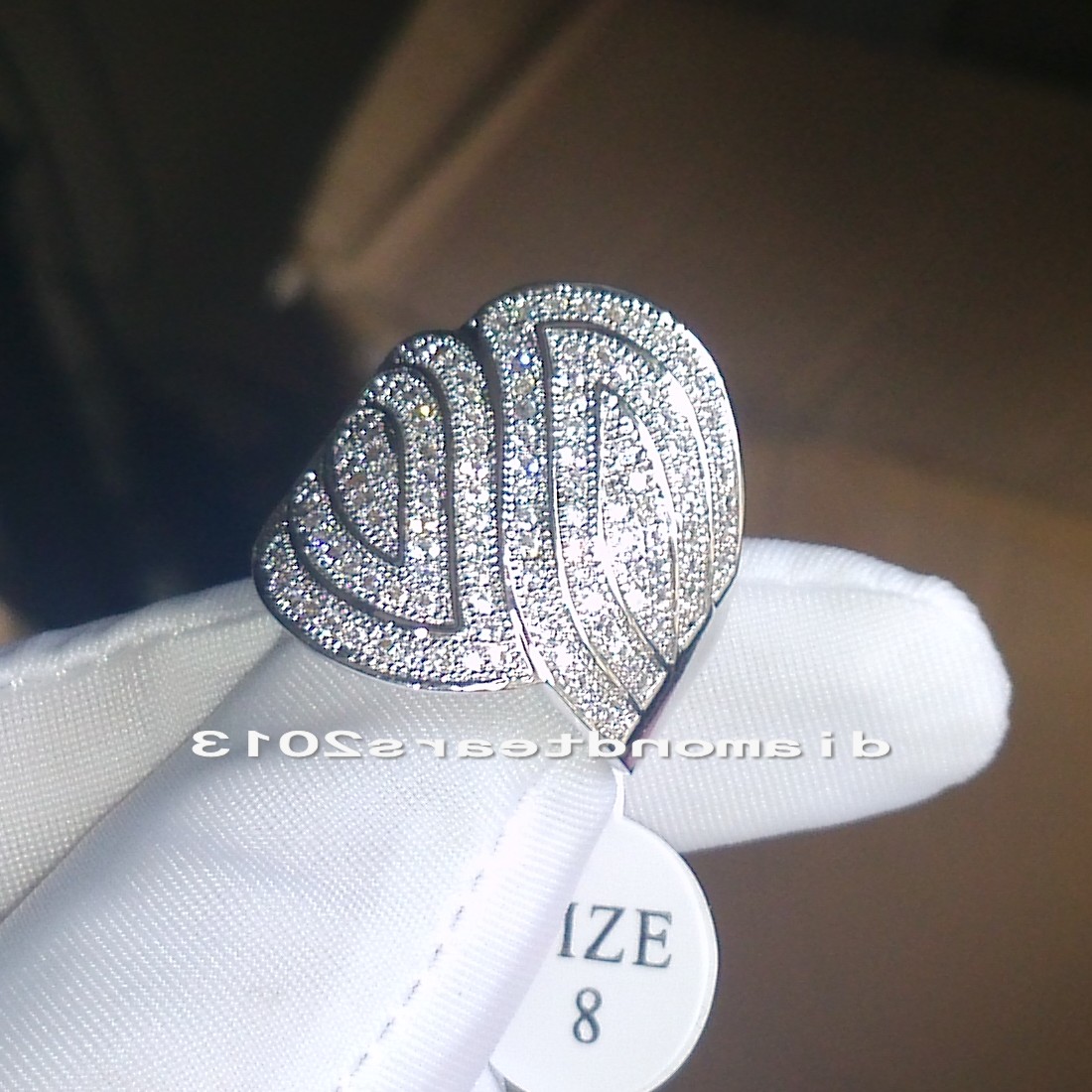 High-Quality 14K Gold Filled White Topaz Gemstone Stackable Wedding Ring Set for Women, 6/7/8/9 1a0c