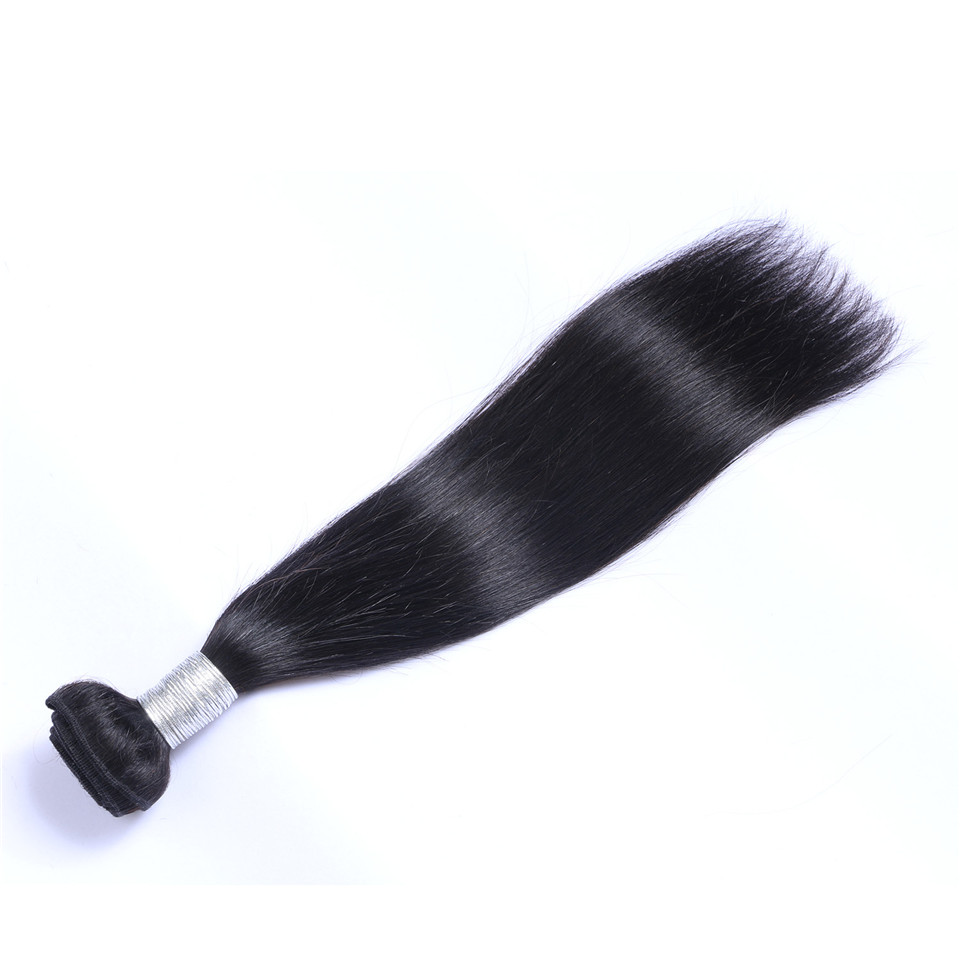 Indian Virgin Human Hair Straight Unprocessed Remy Hair Weaves Double Wefts 100g/Bundle Can be Dyed Bleached Hair Extensions