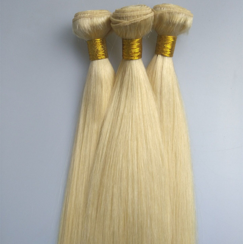 top quality sale human remy hair color 613 blonde russian hair straight extensions 95g one pc 3pcs or 4pcs one lot free