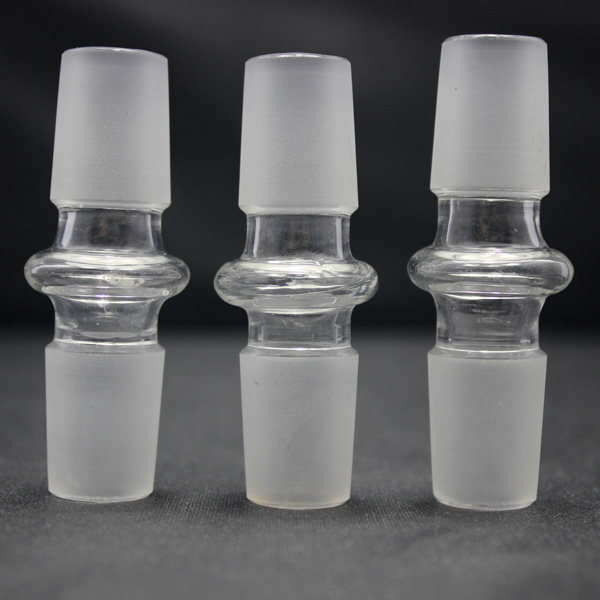 glass water pipe glass oil adapter joint 18mm male to 18mm male