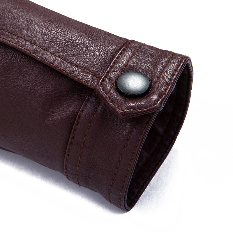 Wholesale- BOYUAN Leather Jacket Leren Jas Heren Chaquetas De Cuero Hombre 2017 Leather Biker Jackets For Men Black Leather Jacket Men B627