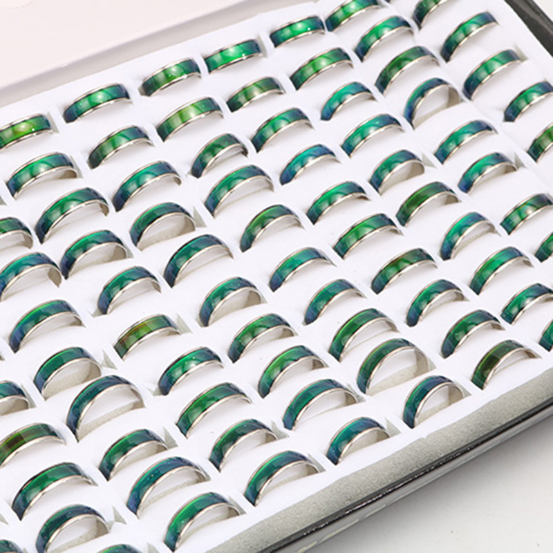 100pcs mix size mood ring changes color to your temperature reveal your inner emotion cheap fashion jewelry HJ164