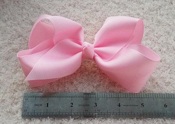 Big 5 inch Colorful Kids Girls Solid Ribbon Hair Bow Clips With Large Hairpins Boutique Hairclips Hair Accessories 50pcs