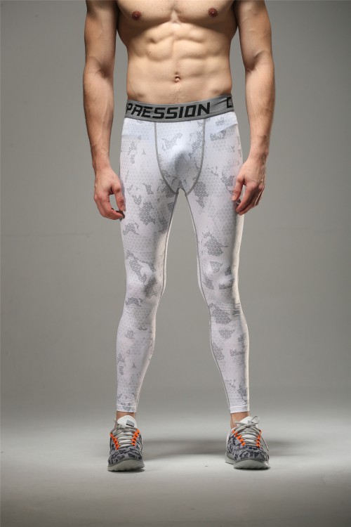 Wholesale-2016 summer men weight skins camouflage compression pants sport Running basketball Army camo spandex fitness jogging Trousers