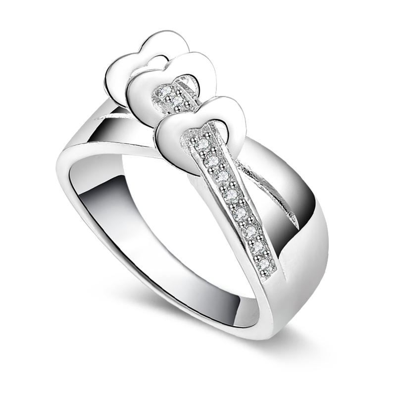 Free Shipping New 925 Sterling Silver fashion jewelry 3 Heart With zircon ring hot sell girl gift 1493
Free Shipping New 925 Sterling Silver fashion jewelry 3 Heart With zircon ring hot sell girl gift 1493