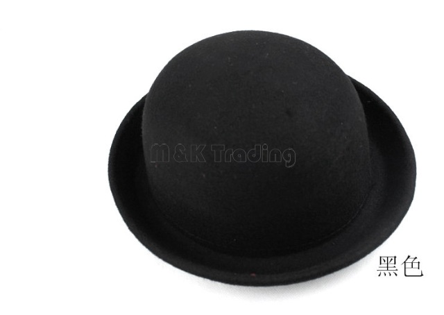 Autumn Winter British Style Top Stingy Brim Hats Women Vintage Round Trilby Wool Blending Jazz Cap More Colors