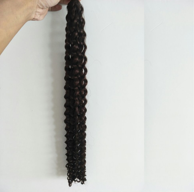 Grade 7A-- Brazilian 100% Human Virgin Brazilian Deep wave Hair Bulk with dark brown color, 100g per piece, free dhl