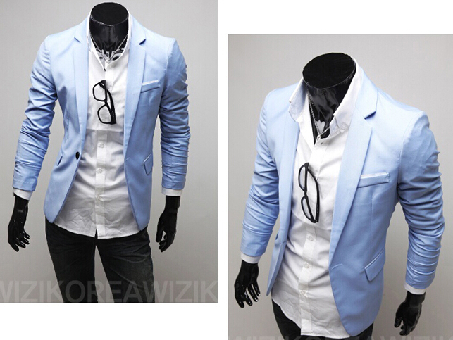 2016 Autumn Korean style small fresh Personality solid color Suit men fashion Casual slim Blazers for men size M-XXL,4-colors