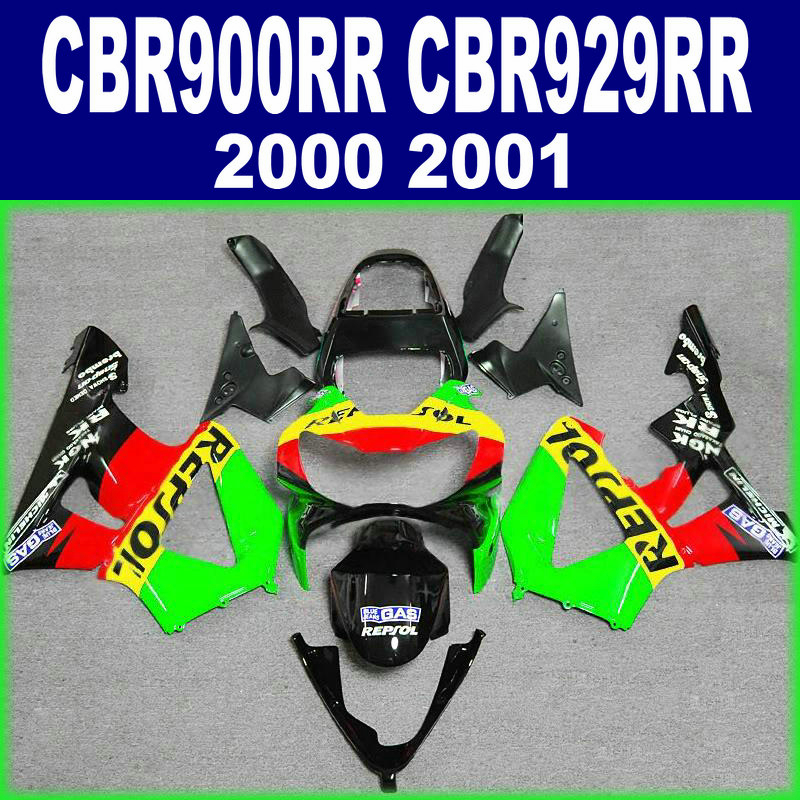 Free Customize bodykits for HONDA CBR 900 RR CBR929 00 01 fairing kit CBR900RR 2000 2001 green red REPSOL fairings set HB95, Same as the picture shows
Free Customize bodykits for HONDA CBR 900 RR CBR929 00 01 fairing kit CBR900RR 2000 2001 green red REPSOL fairings set HB95, Same as the picture shows