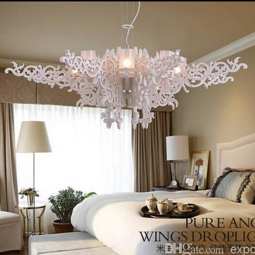 Angel Wings LED Pendant Lamps Droplight 8 Lights 110V 220V Hotel Living Light Chandelier Lamp