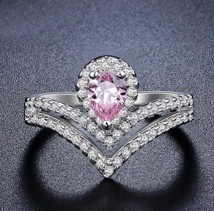 Women's Fashion Luxury Pink Sapphire Zircon Platinum Heart 925 Sterling Silver Plated Rings Jewelry Christmas Gifts Wedding Rings
Women's Fashion Luxury Pink Sapphire Zircon Platinum Heart 925 Sterling Silver Plated Rings Jewelry Christmas Gifts Wedding Rings