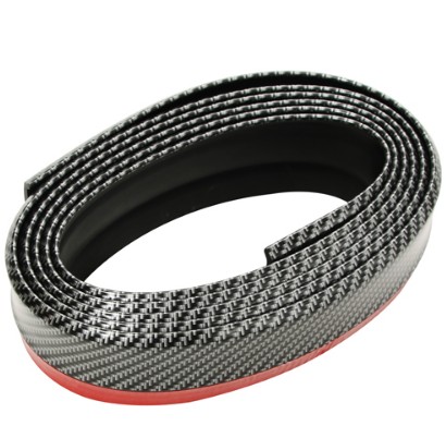 2.5M/lot Car Styling TPVC Rubber Skirt Carbon Fiber Plating Anti-scratch Front Lip Bumper Decoration For Audi BMW Toyota Mazda