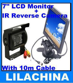7" LCD Monitor+18 IR Reverse Camera Car Rear View Kit Car Camera With 10m Cable Bus Parking Sensor
7" LCD Monitor+18 IR Reverse Camera Car Rear View Kit Car Camera With 10m Cable Bus Parking Sensor