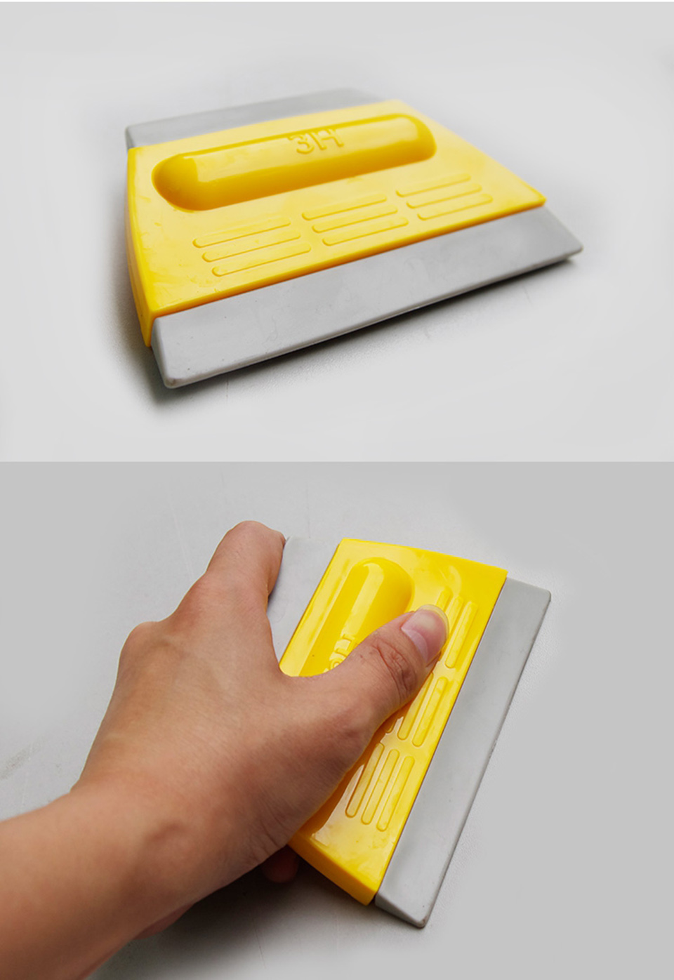 High Precision Vinyl Wrap Squeegee - Ergonomic '3H' Type Delux Rubber Edge for Optimal Window Cleaning Performance MO-202