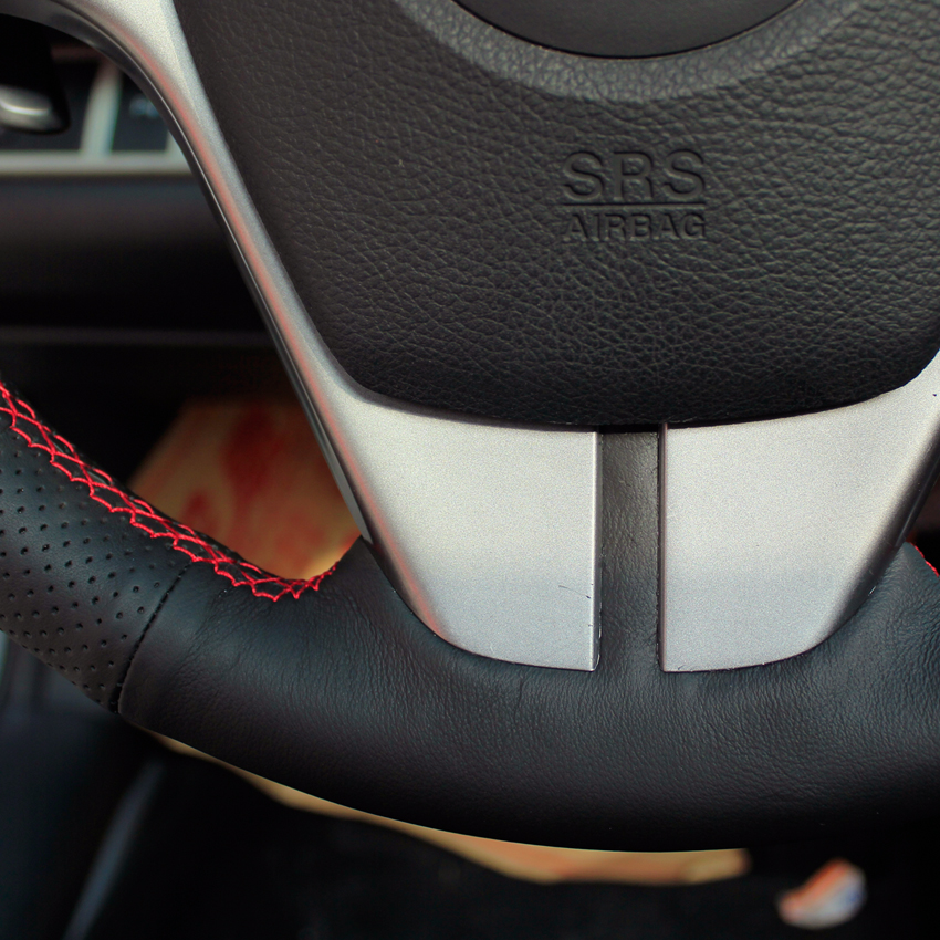 Steering wheel cover Case for Mazda 6 zoom-zoom evolution Genuine leather DIY Hand-stitch Car styling Anti-slip